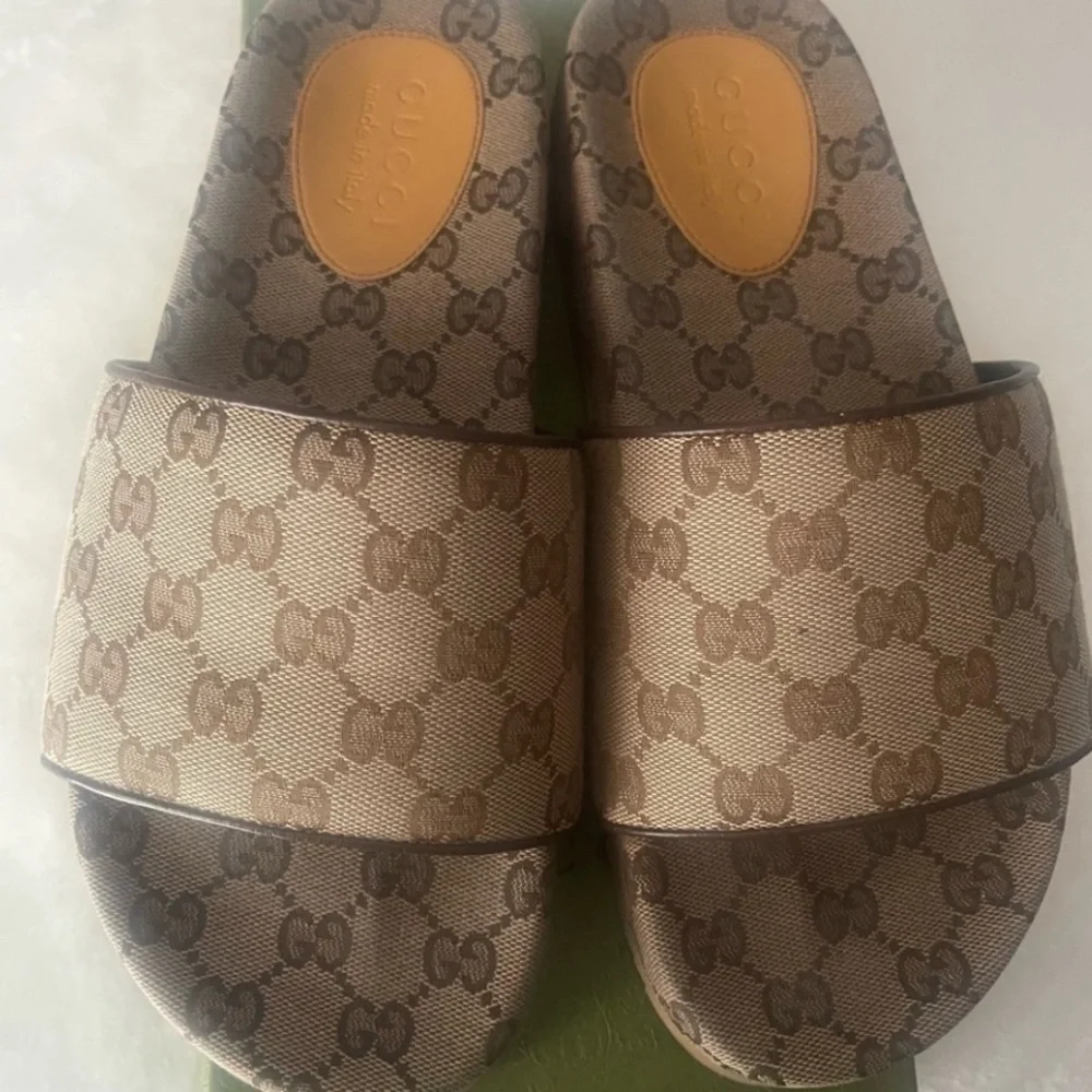 COPY - Men’s/(women size us 8)unisex Gucci canvas slides - Picture 2 of 3